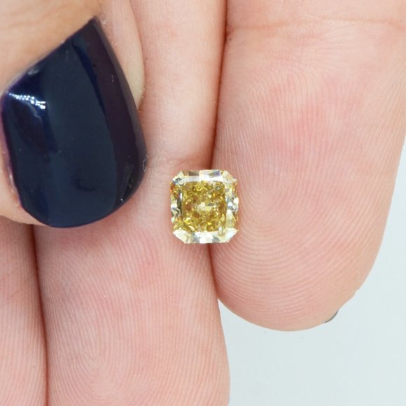 Radiant Diamond Fancy Brownish Yellow 1.08 Carat VS1 GIA Certificate - Picture 11 of 12